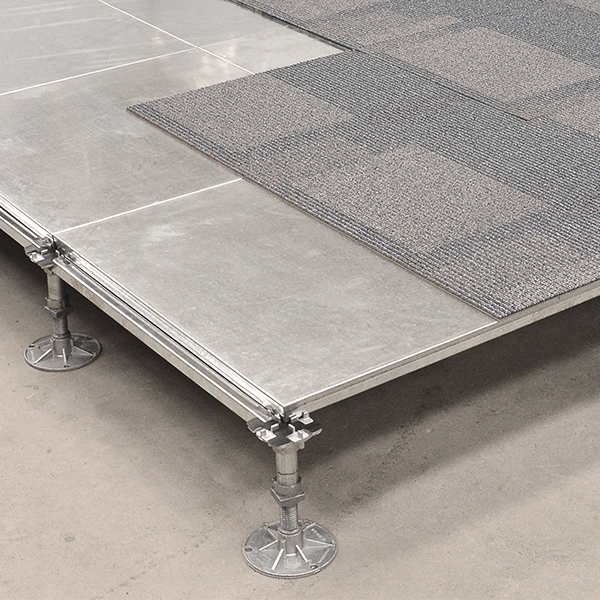 Aglomerado para recibir alfombra modular